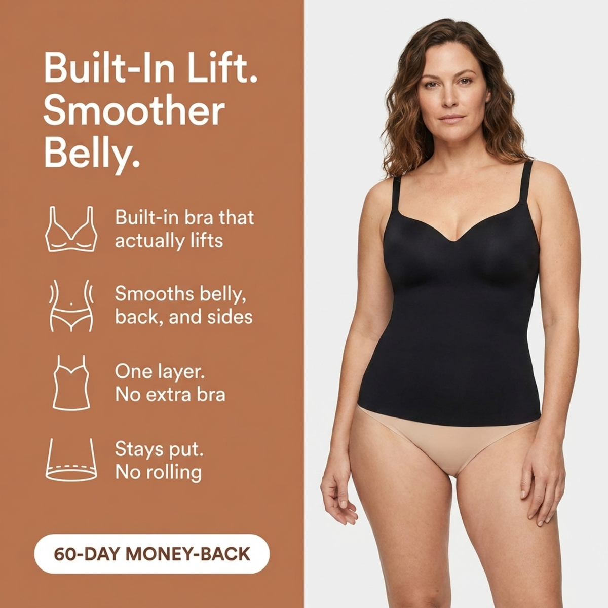 3-in-1 Built-In Bra Shaper Cami