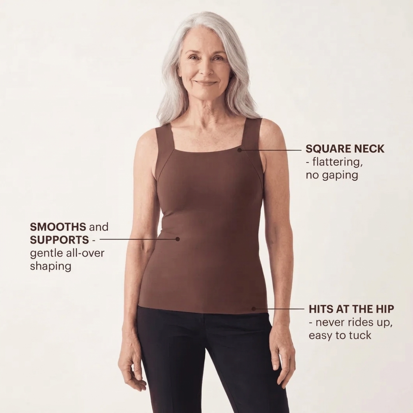 Velora Built-In Bra Comfort Tank.