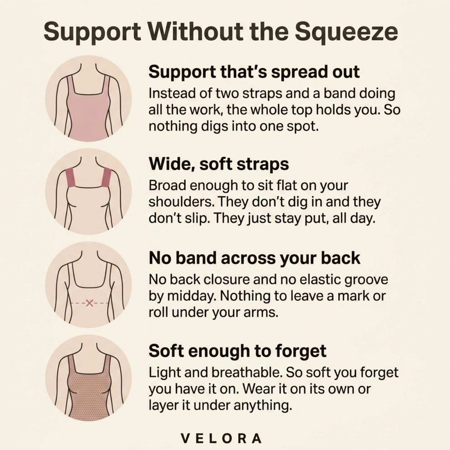 Velora Built-In Bra Comfort Tank.