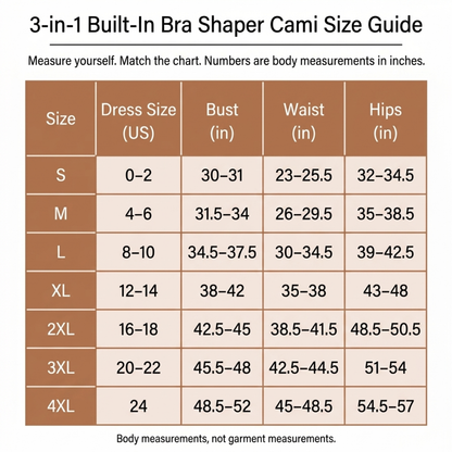 3-in-1 Built-In Bra Shaper Cami