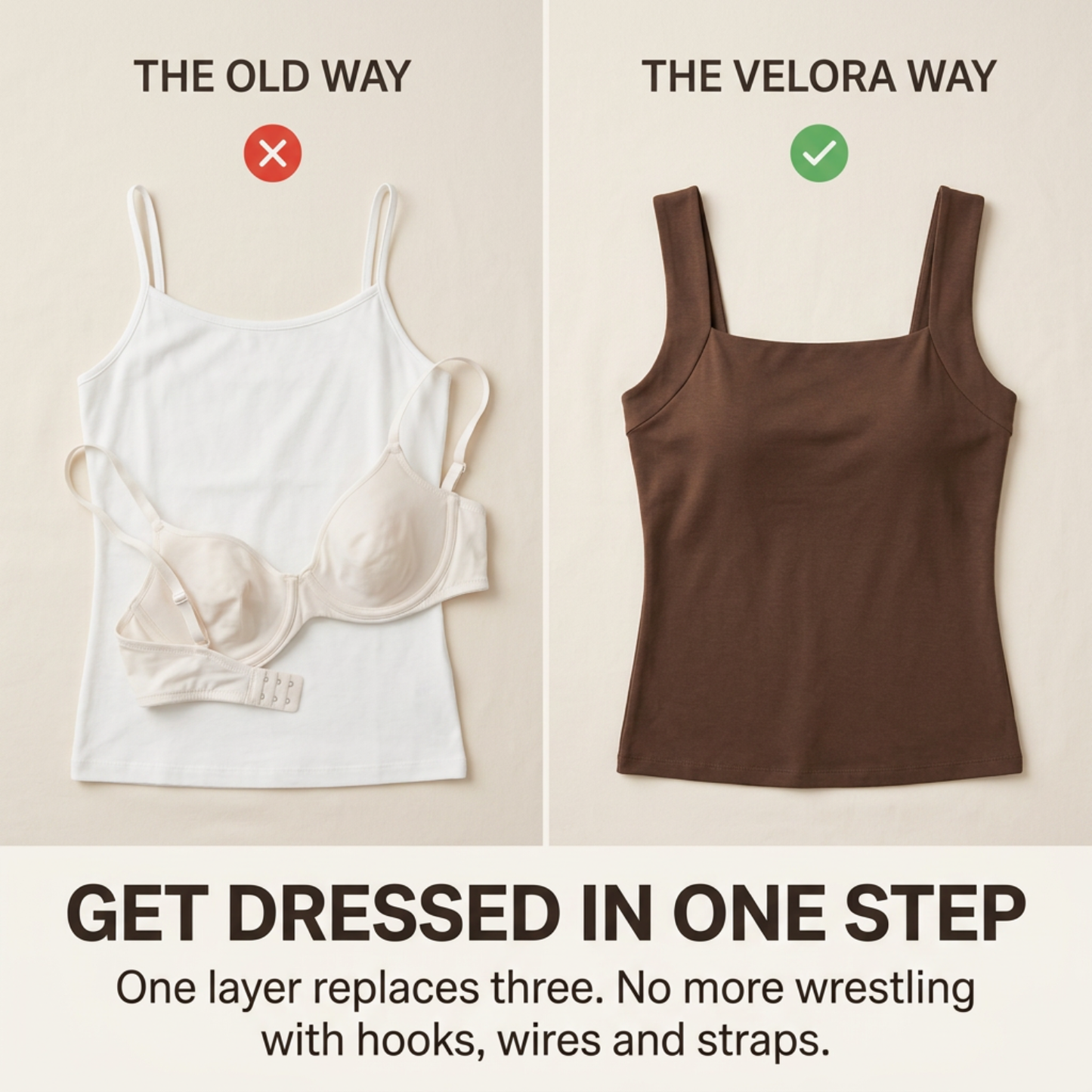 Velora Built-In Bra Comfort Tank.